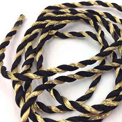 Black & Gold 2.5MM Torsade