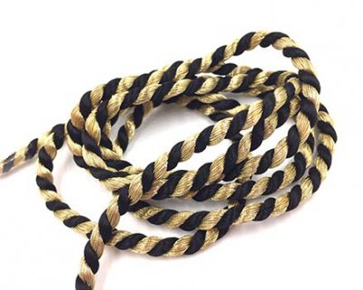 Black & Gold 2.5MM Torsade