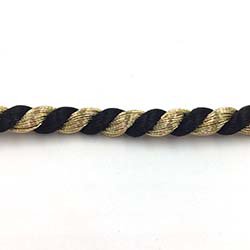 Black & Gold 4MM Torsade