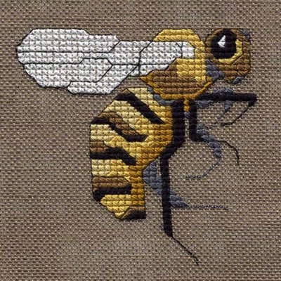 Backstitch on the wings, lets and outer edges