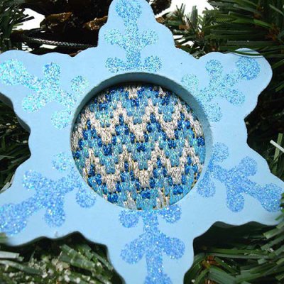Bargello Snowflake Ornament
