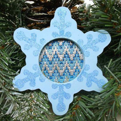 Bargello Snowflake Ornament