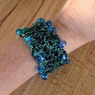 Bead knitting with Kreinik metallics