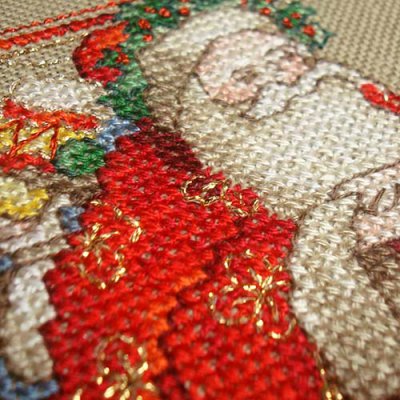 Backstitch with Filament over your cross stitches