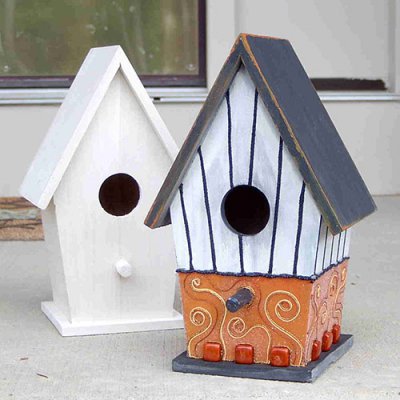 Beaded Halloween Birdhouse