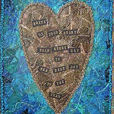 Use bits with water soluble stabilizer to create art quilts