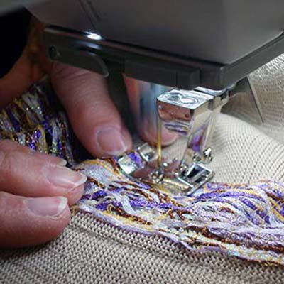 Use bits with water soluble stabilizer to create your own textile