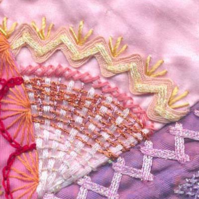 Use the bits to embroider on crazy quilts
