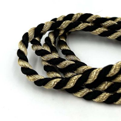 Black & Gold 4MM Torsade