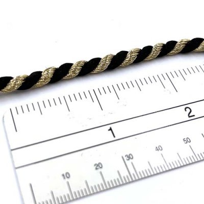 Black & Gold 4MM Torsade