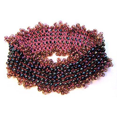 Bead knitting with Kreinik Silk Serica (Brenda Franklin)