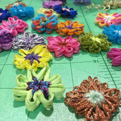 Use Kreinik Braids with the Clover Flower Loom