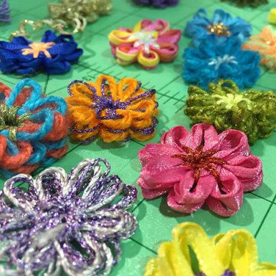 Use Kreinik Braids with the Clover Flower Loom