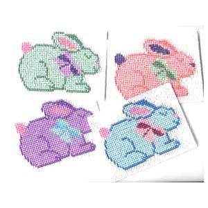 Bunny Plastic Canvas Coasters