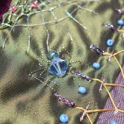 Crazy quilting with Kreinik Cord