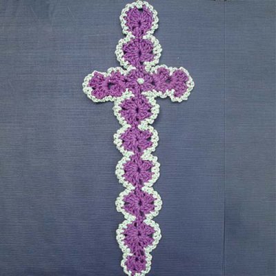 Crocheted Cross Bookmark
