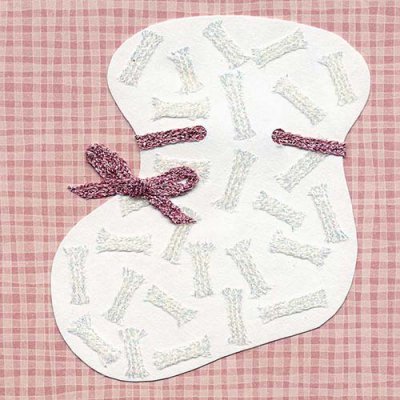 Make a bow using iron-on thread