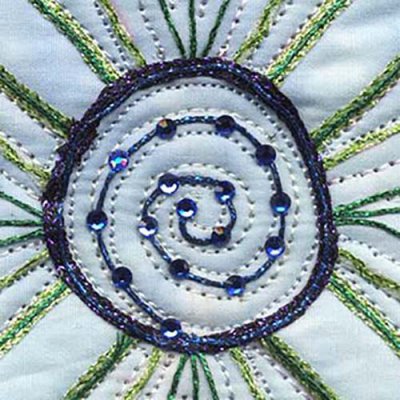 Iron-on ribbon is fast and fun for art quilts