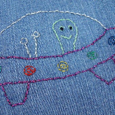 Embroidered denim jacket