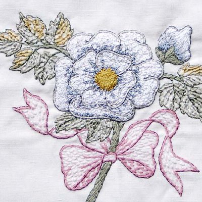 Silk thread embroidery