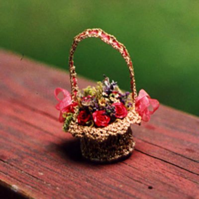 Miniature Crocheted Basket