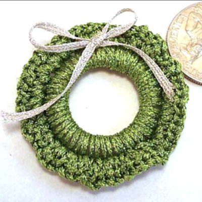 Miniature Crocheted Wreath