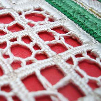 Use Silk Mori for woven bars and picots in Hardanger