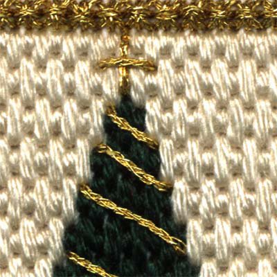 Golden Evergreen Brooch or Ornament