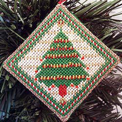 Needlepoint Christmas Tree OrnamentNeedlepoint Christmas Tree Ornament