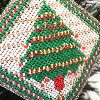 Needlepoint Christmas Tree Ornament
