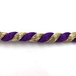 Purple & Gold 4MM Torsade