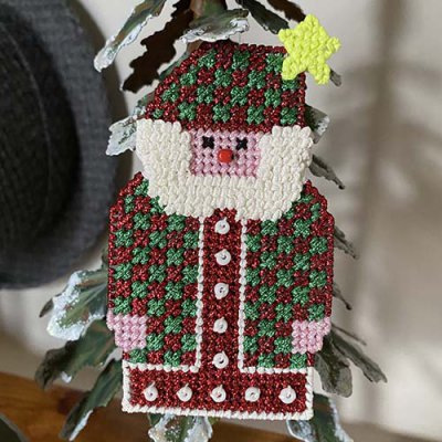 Country Santa Ornament