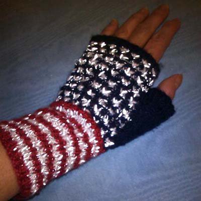 Knitter Elaine B. used it in the stripes and stars.