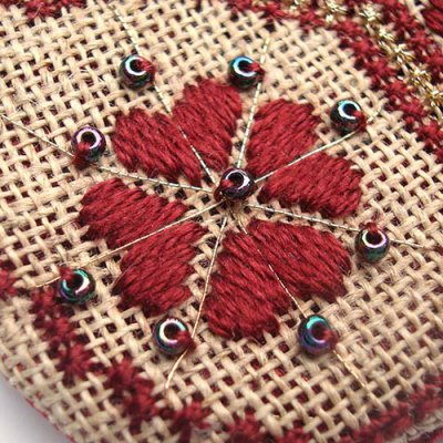 Satin Stitch with Kreinik