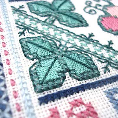 Kreinik Silk Serica in satin stitch