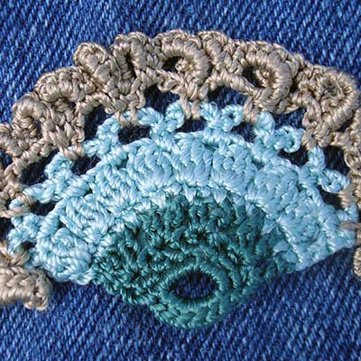 Kreinik Silk Serica in crochet