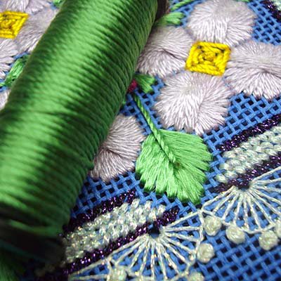 The sheen of Silk Serica makes any stitch stand out