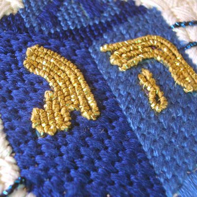 Stitch Guide for Spinning Dreidel Painted Canvas