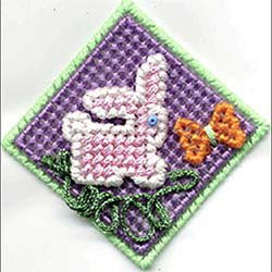 Hoppy Easter Plastic Canvas Pin