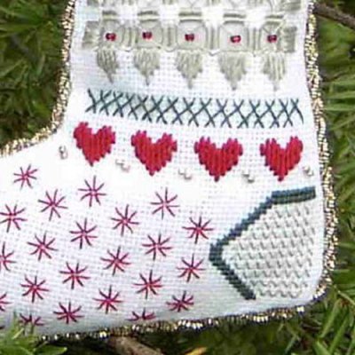 Beautiful Stitches Hardanger Stocking Ornament