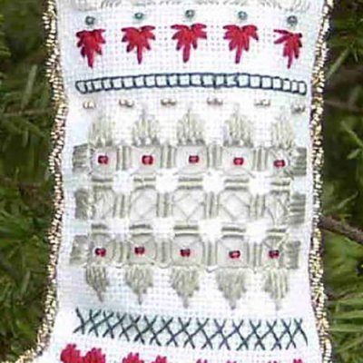 Beautiful Stitches Hardanger Stocking Ornament