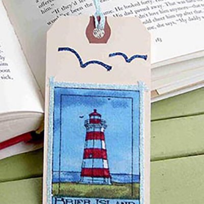Kreinik Iron-On Braid works well on paper and bookmarks
