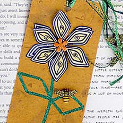 Kreinik Iron-On Braid works well on paper and cards