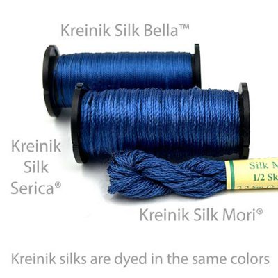 Silk Bella is dyed to match Mori and Serica