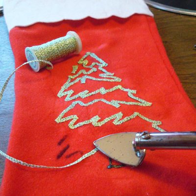 Made with Kreinik Iron-on Thread