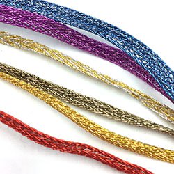 Kreinik 3/8" Trim has a bright metallic sheen