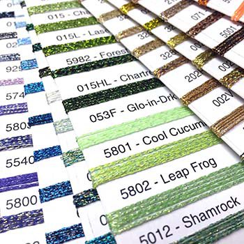 Kreinik Metallic Thread Color Card