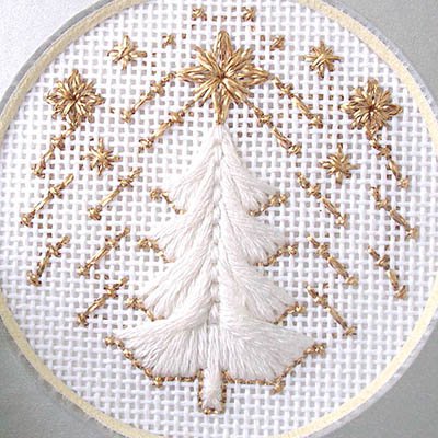 Kreinik Fine #8 Braid in embroidery