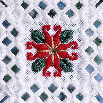 Kreinik silk threads make an heirloom Hardanger ornament