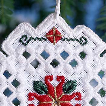 Kreinik silk threads make an heirloom Hardanger ornament